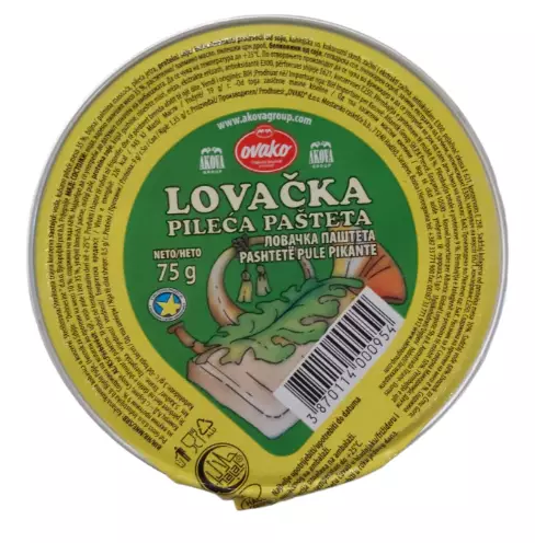 Ovako Jägerhähnchenaufstrich Lovacka Pasteta 75g