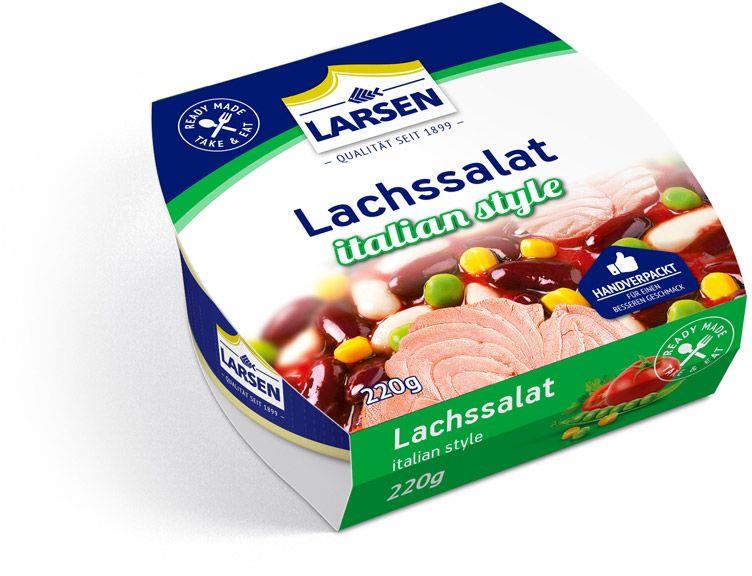 Larsen Lachs-Salat Italian Art mit Easy open 220g