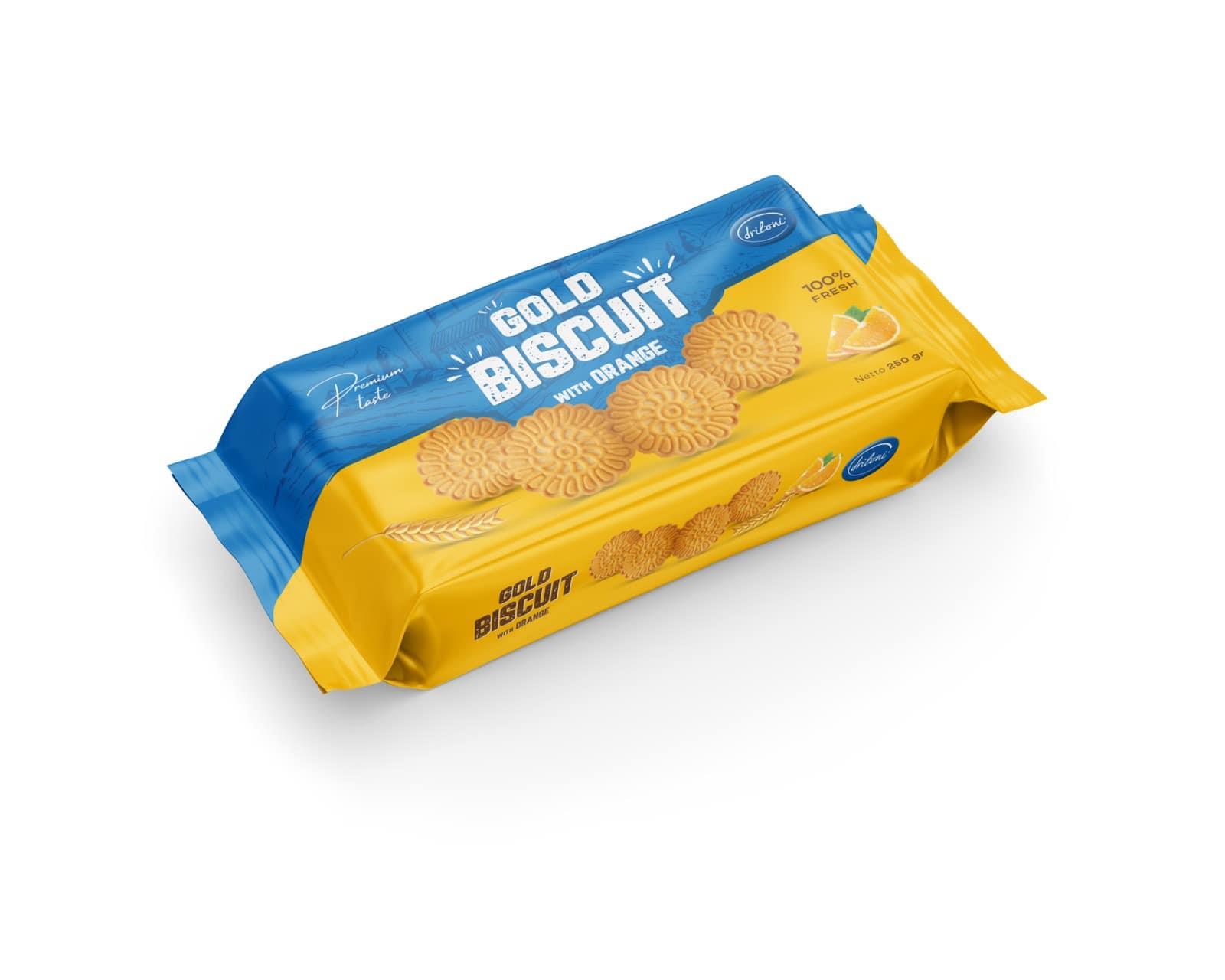 Gold Biscuit Kekse mit Orangengeschmack Driloni 200g