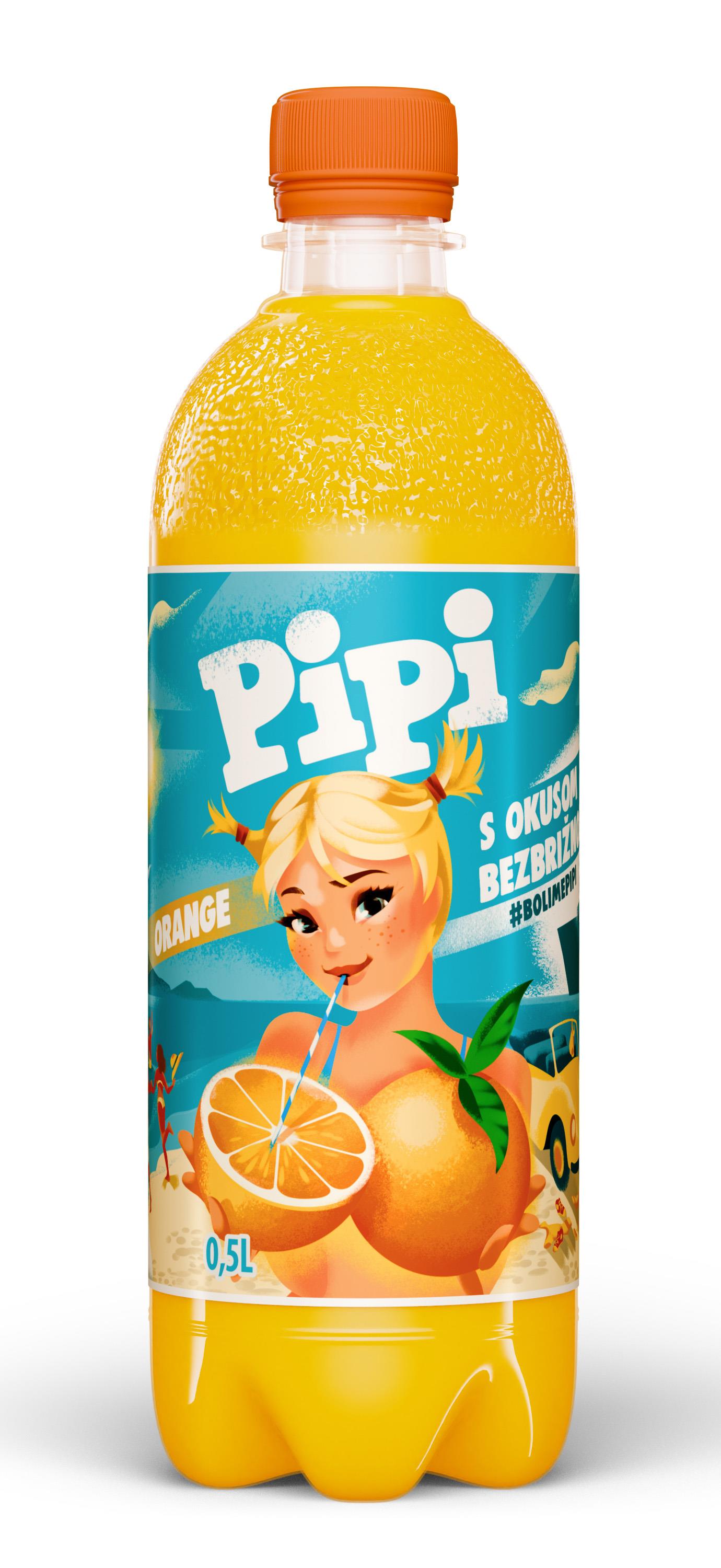 PIPI Erfrischungsgetrank Orange 500ml PET DPG PIPI Erfrischungsgetrank Orange 500ml PET DPG