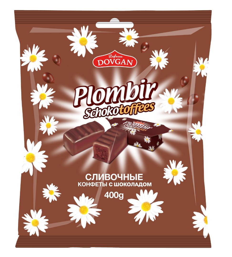 DOVGAN Plombir Toffees Schoko 400g