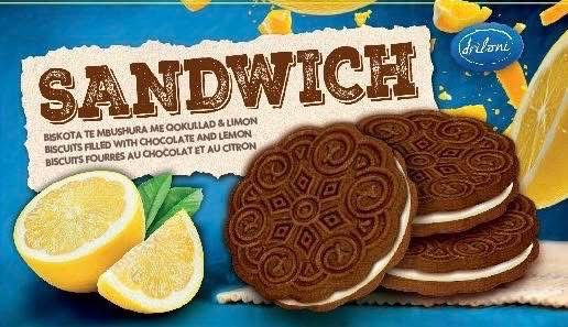 Sandwich me Limon Keks mit Zitronenfüllung Driloni 250g