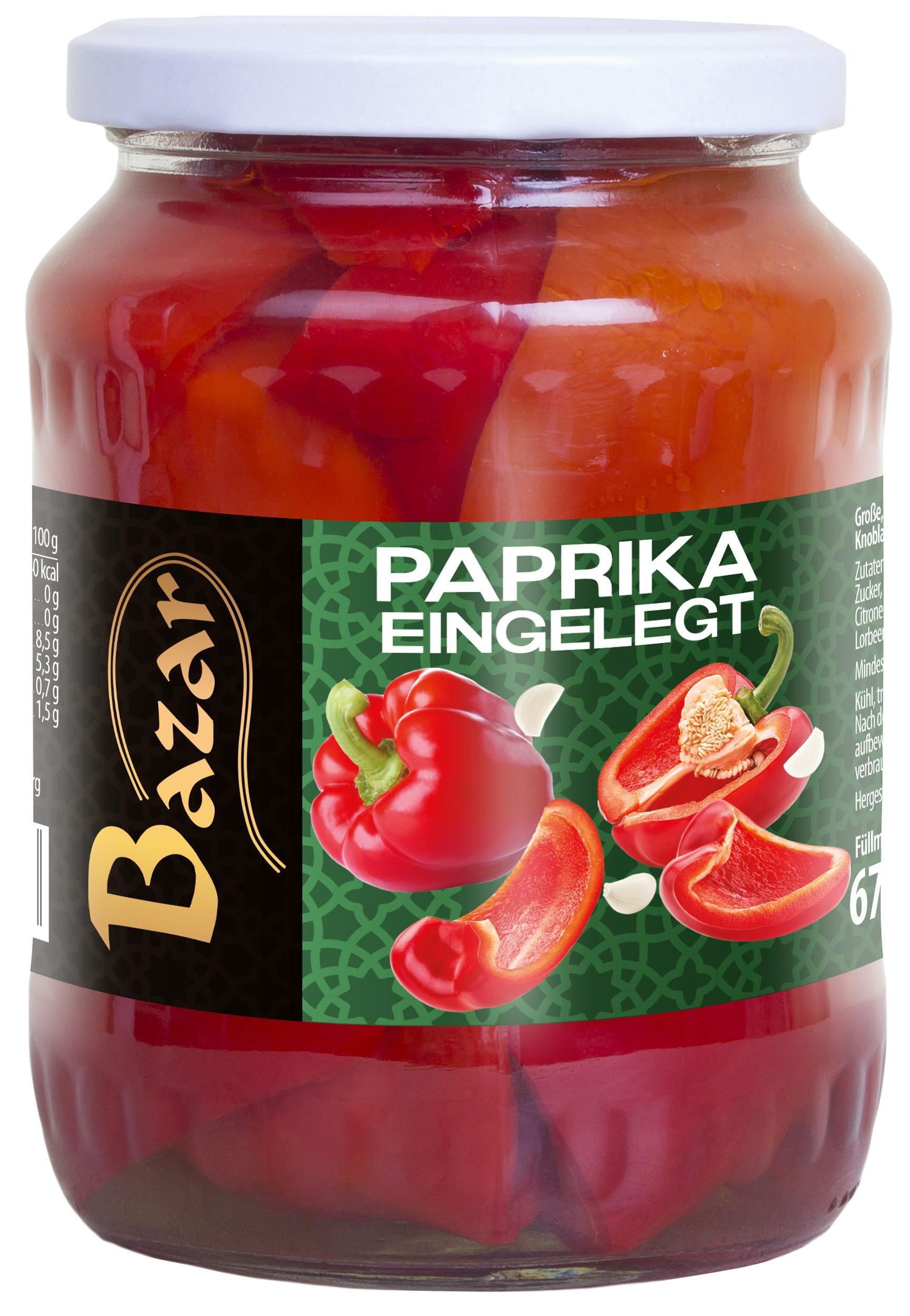Bazar rote Paprika 670g
