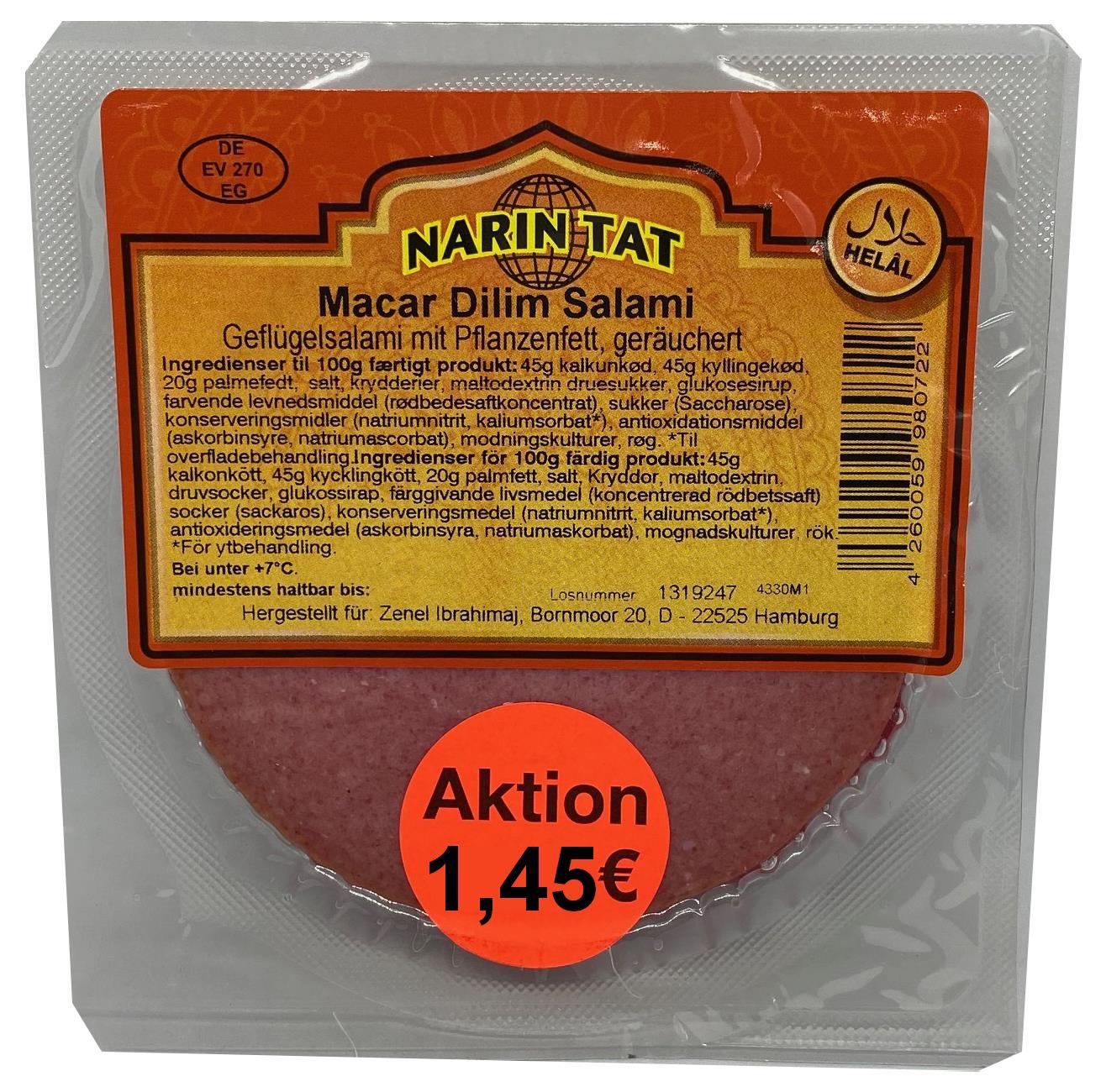 Narintat Macar Salami Dilim 150g
