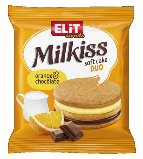 Milkiss Küchlein DUO Orange & Schokolade 42g Elit