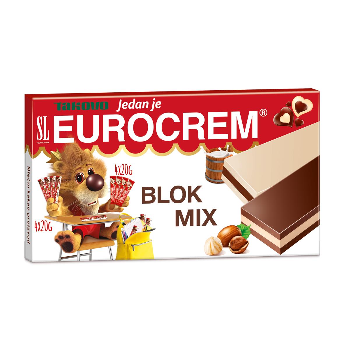 Eurocrem Block Mix 8x20g 160g Swisslion