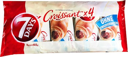 7Days Croissant Kakao 4x65g