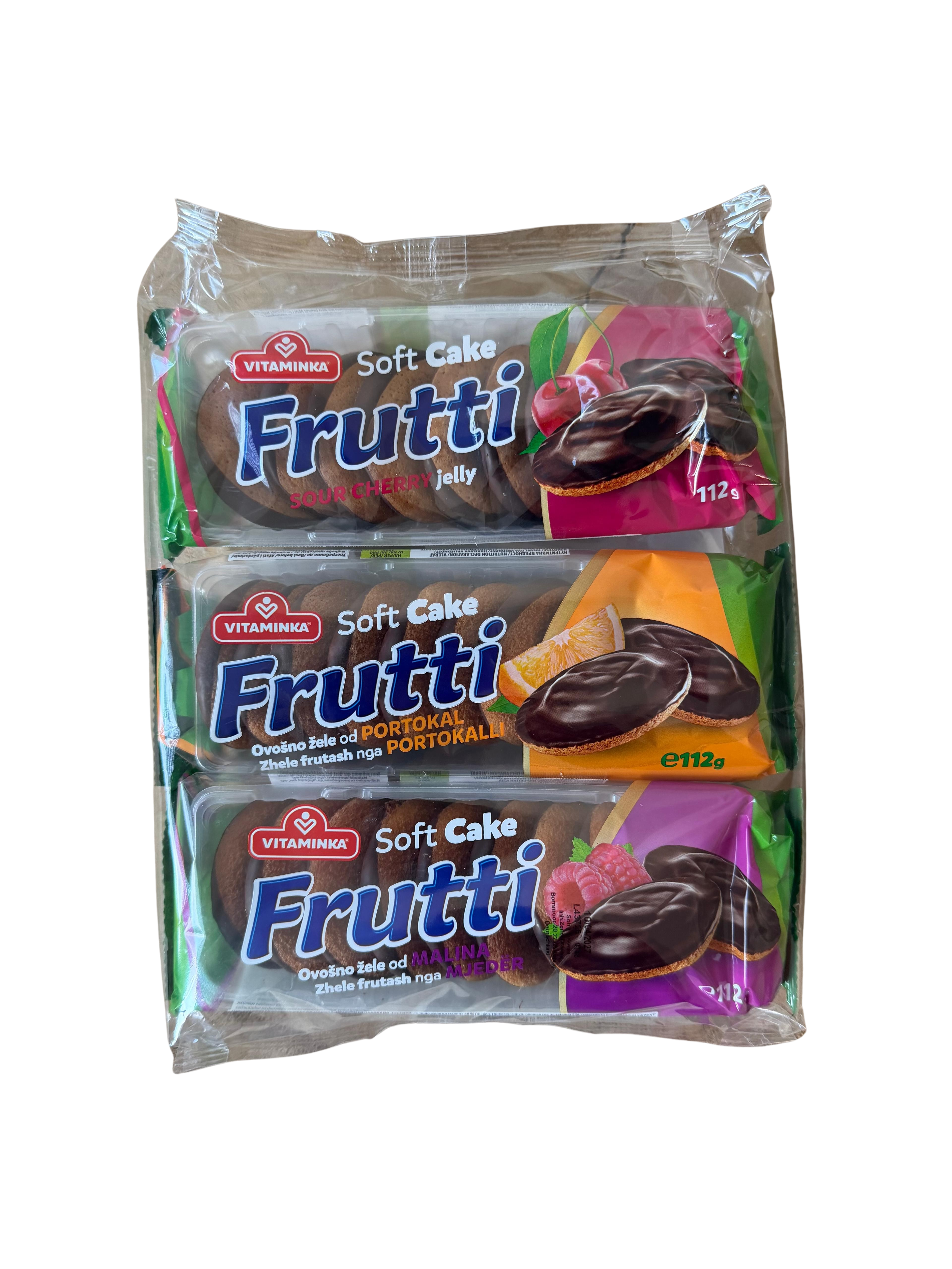 Frutti Vitaminka Softcake Mix Orange Himbeere Kirsche Füllung 3*112g = 336g Frutti Vitaminka Softcake Mix Orange Himbeere Kirsche Füllung 3*112g = 336g
