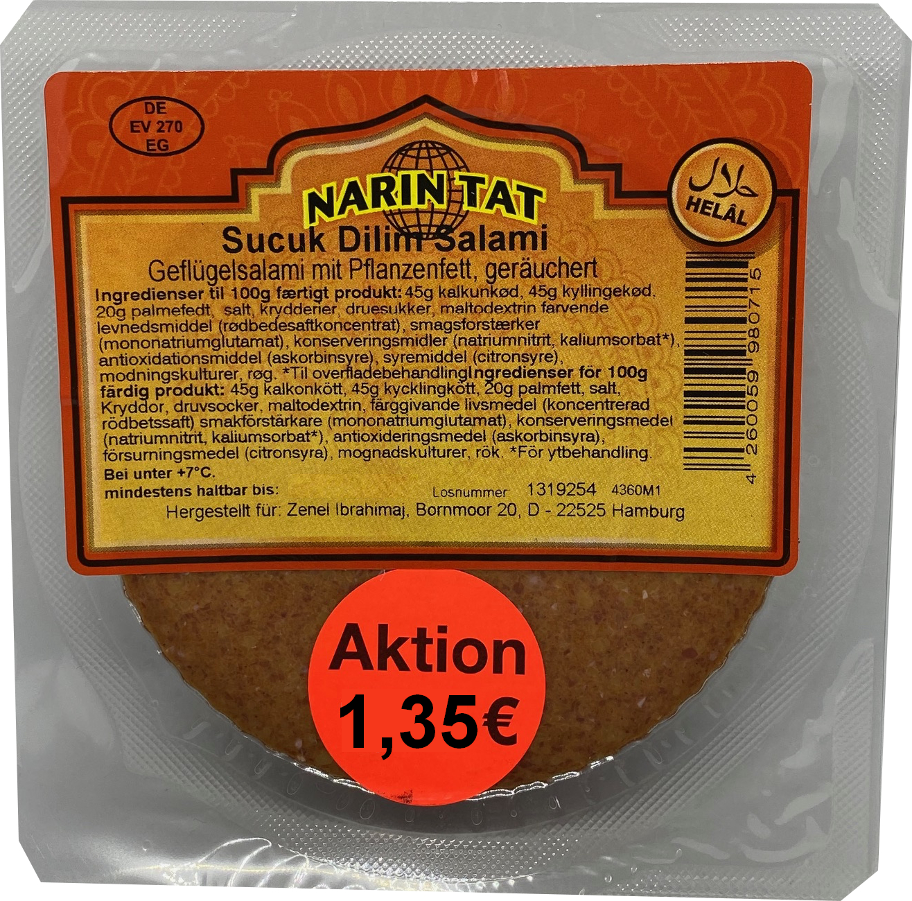 Sucuk Salami Narintat 150g