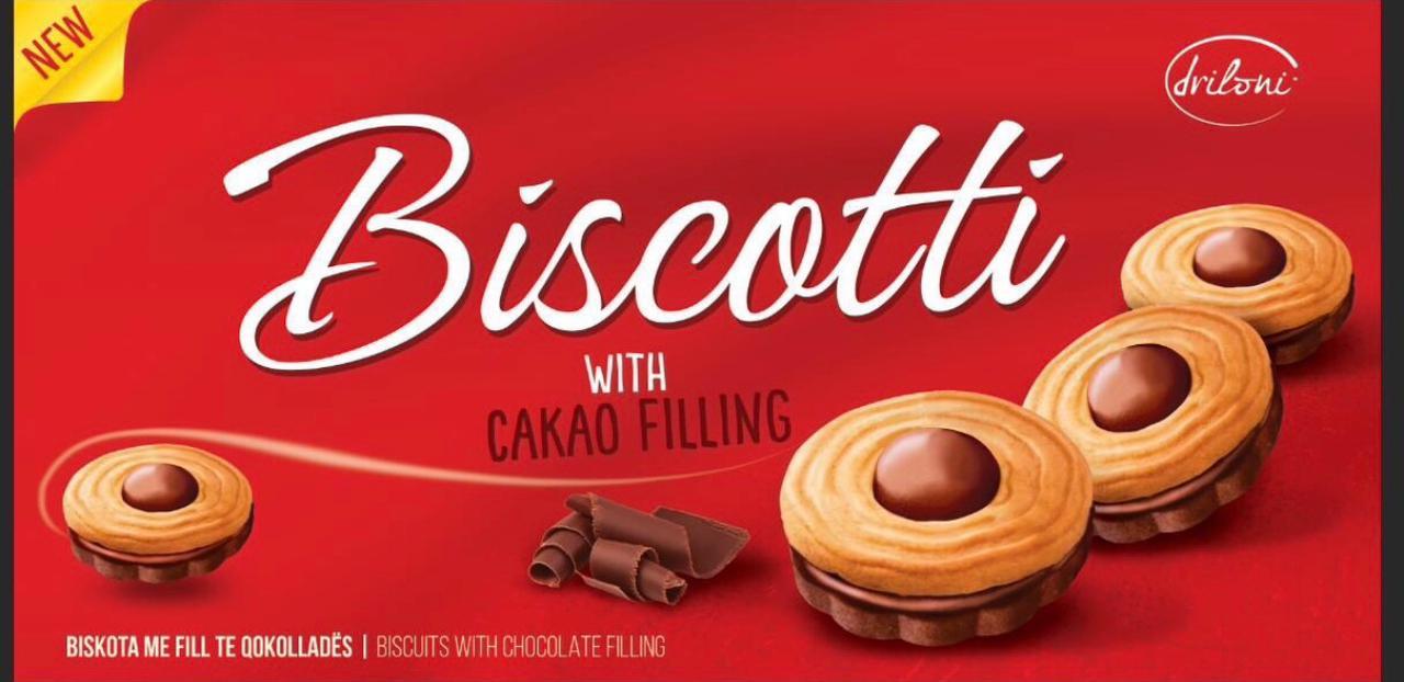 Biscotti Keks mit Kakaofüllung Driloni 280g